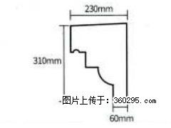 产品分解图型 - 檐口线，型号：SX311-YK-3，规格：230x310mm(3) - 扬州三象EPS建材 yz.sx311.cc